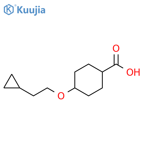 4-(2-cyclopropylethoxy)cyclohexane-1-carboxylic acid, Mixture of diastereomers structure