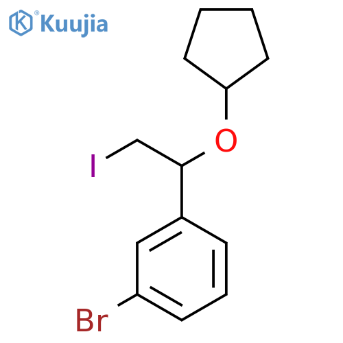 1-bromo-3-1-(cyclopentyloxy)-2-iodoethylbenzene structure