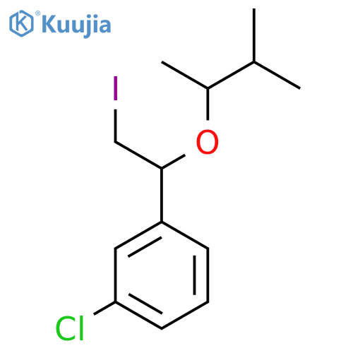 1-chloro-3-{2-iodo-1-(3-methylbutan-2-yl)oxyethyl}benzene structure