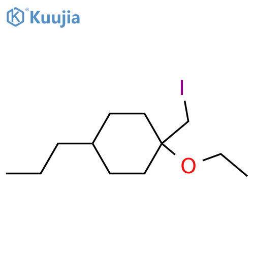1-ethoxy-1-(iodomethyl)-4-propylcyclohexane structure