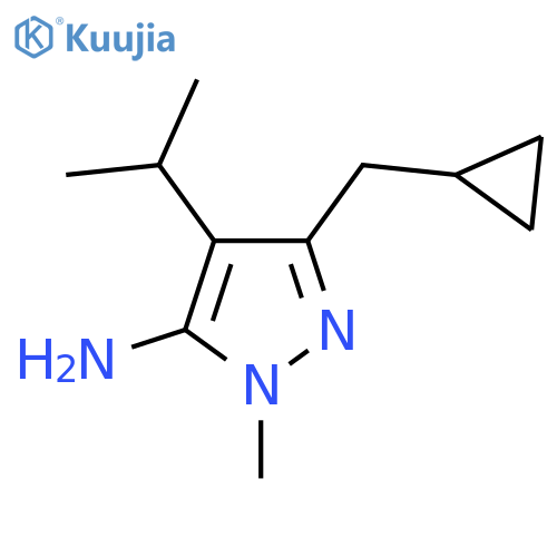 3-(Cyclopropylmethyl)-1-methyl-4-(propan-2-yl)-1H-pyrazol-5-amine structure