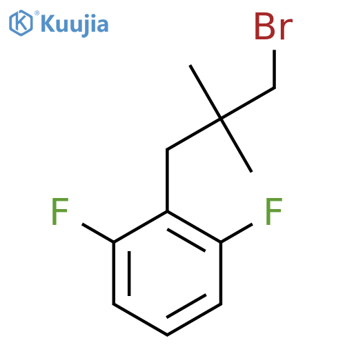 2-(3-bromo-2,2-dimethylpropyl)-1,3-difluorobenzene structure