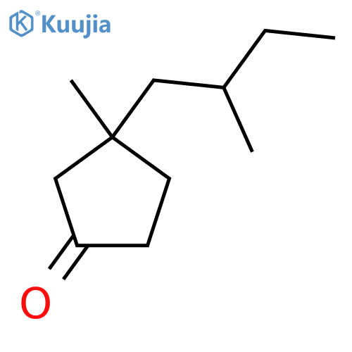 3-Methyl-3-(2-methylbutyl)cyclopentan-1-one structure
