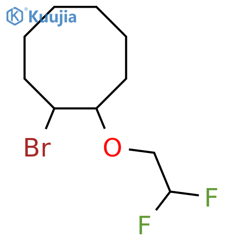 1-Bromo-2-(2,2-difluoroethoxy)cyclooctane structure