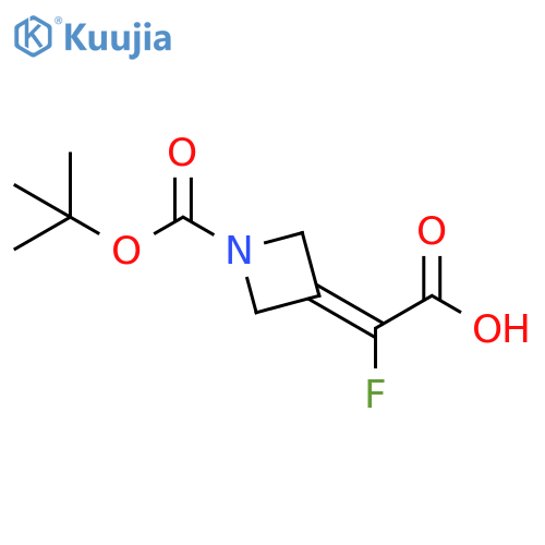1-Azetidinecarboxylic acid, 3-(carboxyfluoromethylene)-, 1-(1,1-dimethylethyl) ester structure