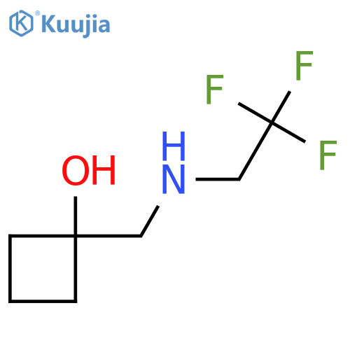 1-{[(2,2,2-Trifluoroethyl)amino]methyl}cyclobutan-1-ol structure