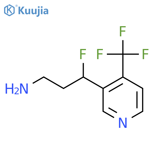 3-fluoro-3-4-(trifluoromethyl)pyridin-3-ylpropan-1-amine structure