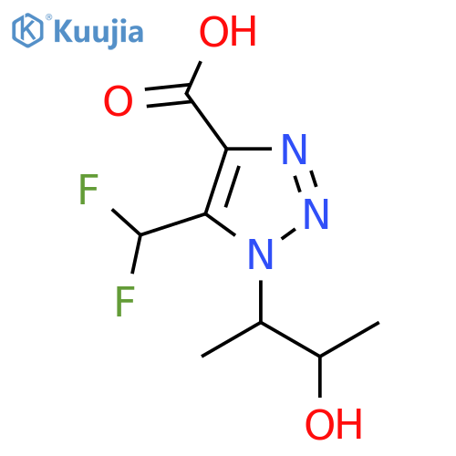 5-(difluoromethyl)-1-(3-hydroxybutan-2-yl)-1H-1,2,3-triazole-4-carboxylic acid structure