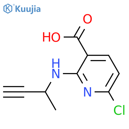 2-(but-3-yn-2-yl)amino-6-chloropyridine-3-carboxylic acid structure