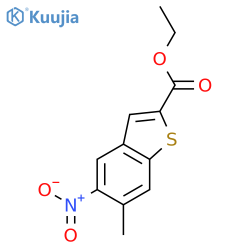 6-Methyl-5-nitro-benzobthiophene-2-carboxylic acidethylester structure