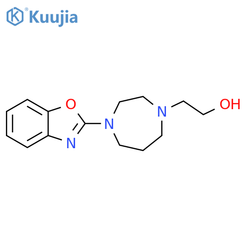 1H-1,4-Diazepine-1-ethanol, 4-(2-benzoxazolyl)hexahydro- structure