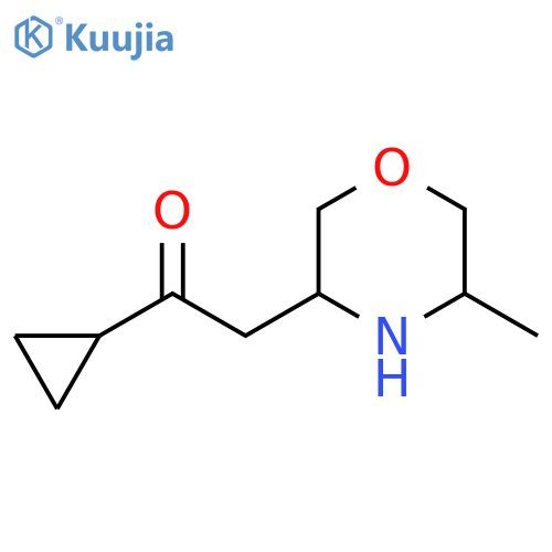 1-Cyclopropyl-2-(5-methylmorpholin-3-yl)ethan-1-one structure