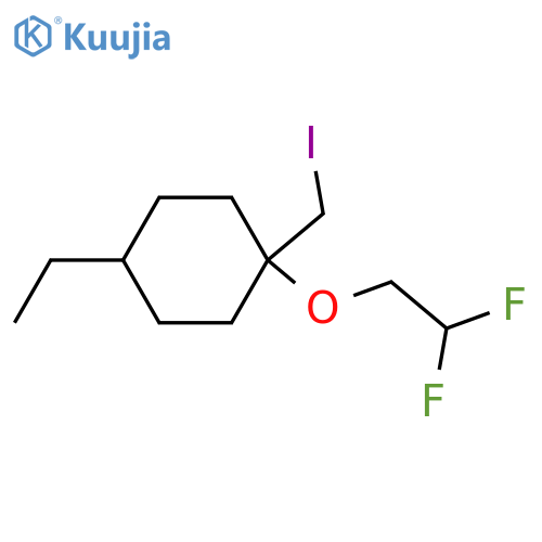 1-(2,2-difluoroethoxy)-4-ethyl-1-(iodomethyl)cyclohexane structure
