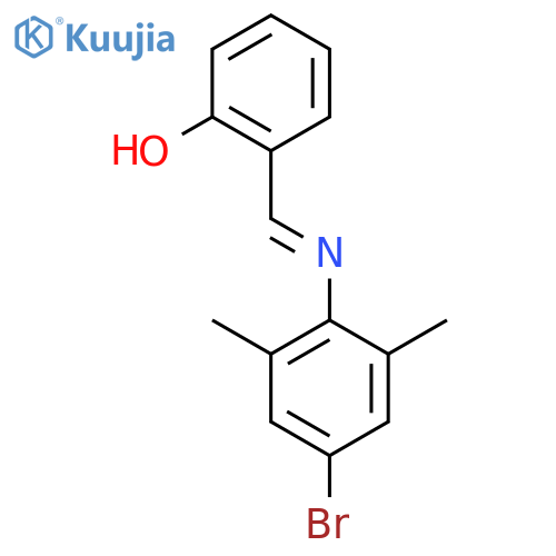 Phenol, 2-[[(4-bromo-2,6-dimethylphenyl)imino]methyl]- structure