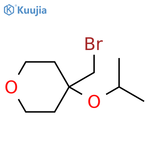 4-(bromomethyl)-4-(propan-2-yloxy)oxane structure