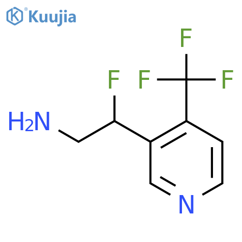 2-fluoro-2-4-(trifluoromethyl)pyridin-3-ylethan-1-amine structure
