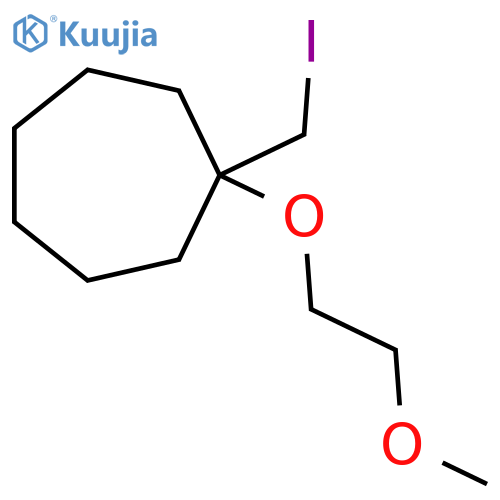 1-(iodomethyl)-1-(2-methoxyethoxy)cycloheptane structure
