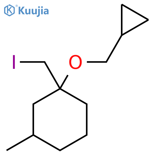 1-(cyclopropylmethoxy)-1-(iodomethyl)-3-methylcyclohexane structure