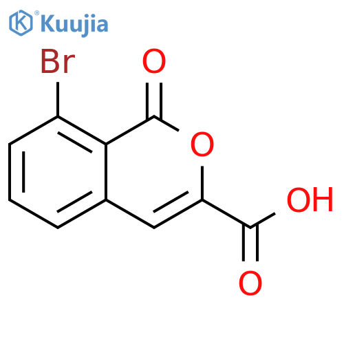 1H-2-Benzopyran-3-carboxylic acid, 8-bromo-1-oxo- structure