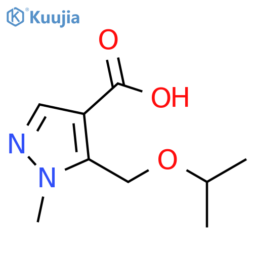 1-methyl-5-(propan-2-yloxy)methyl-1H-pyrazole-4-carboxylic acid structure