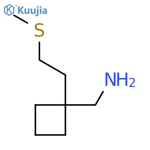 {1-2-(methylsulfanyl)ethylcyclobutyl}methanamine structure