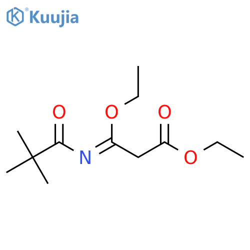 Ethyl 3-ethoxy-3-(pivaloylimino)propanoate structure