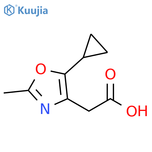 2-(5-cyclopropyl-2-methyl-1,3-oxazol-4-yl)acetic acid structure