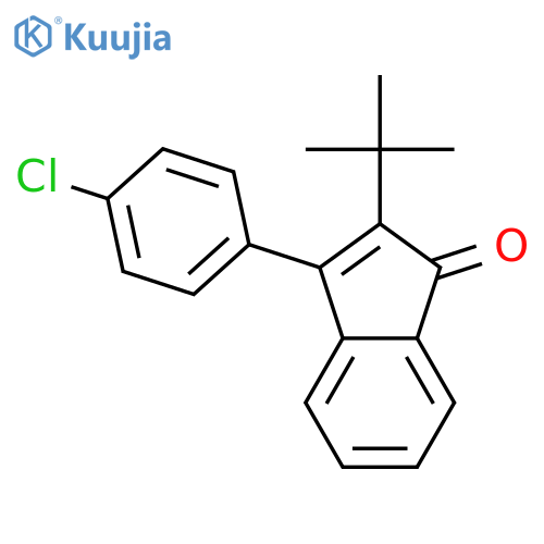 1H-Inden-1-one, 3-(4-chlorophenyl)-2-(1,1-dimethylethyl)- structure