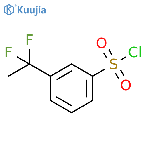 3-(1,1-difluoroethyl)benzene-1-sulfonyl chloride structure