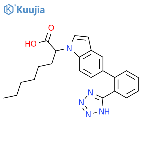 2-[5-[2-(2H-Tetrazol-5-yl)phenyl]indol-1-yl]octanoic Acid structure