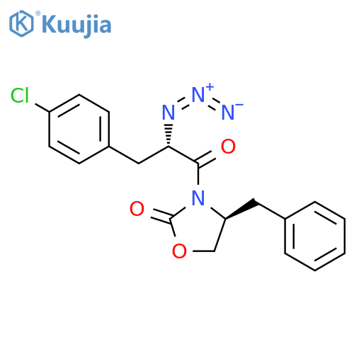 2-Oxazolidinone, 3-[2-azido-3-(4-chlorophenyl)-1-oxopropyl]-4-(phenylmethyl)-, [S-(R*,R*)]- (9CI) structure