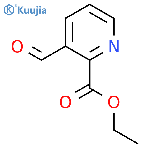 2-Pyridinecarboxylic acid, 3-formyl-, ethyl ester structure