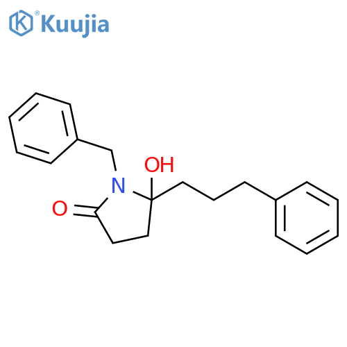 2-Pyrrolidinone, 5-hydroxy-1-(phenylmethyl)-5-(3-phenylpropyl)- structure