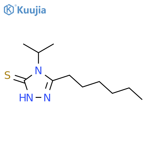 5-hexyl-4-(propan-2-yl)-4H-1,2,4-triazole-3-thiol structure