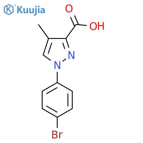 1-(4-bromophenyl)-4-methyl-1H-pyrazole-3-carboxylic acid structure