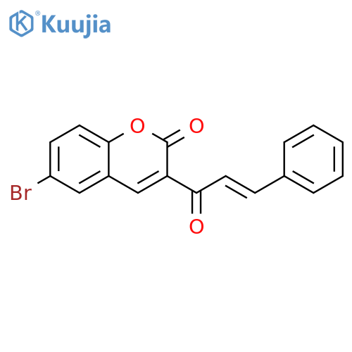 6-bromo-3-(2E)-3-phenylprop-2-enoyl-2H-chromen-2-one structure