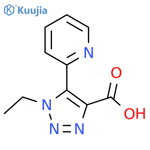 1-ethyl-5-(pyridin-2-yl)-1H-1,2,3-triazole-4-carboxylic acid structure