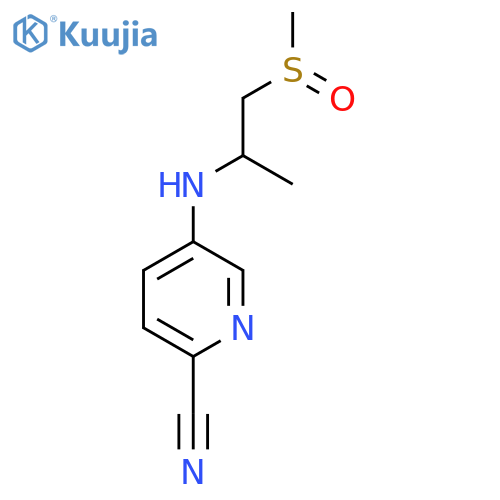 5-(1-methanesulfinylpropan-2-yl)aminopyridine-2-carbonitrile structure