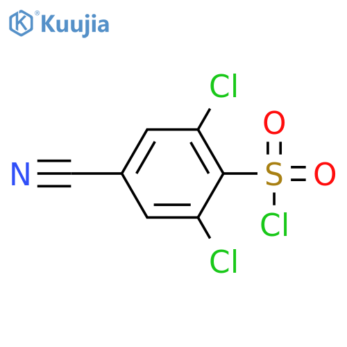 2,6-dichloro-4-cyanobenzene-1-sulfonyl chloride structure