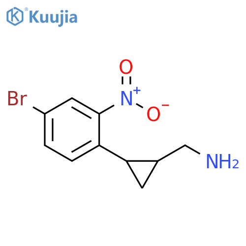 2-(4-bromo-2-nitrophenyl)cyclopropylmethanamine structure
