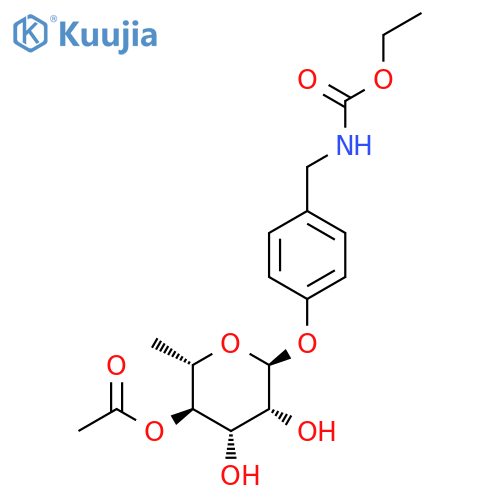 [(2S,3R,4S,5R,6S)-6-[4-[(Ethoxycarbonylamino)methyl]phenoxy]-4,5-dihydroxy-2-methyloxan-3-yl] acetate structure