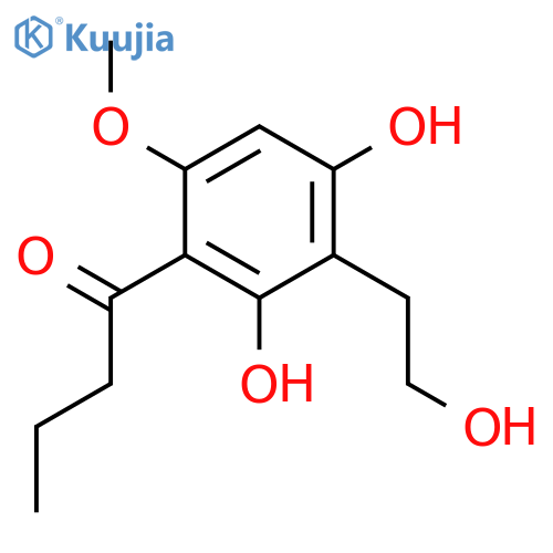 1-Butanone,1-[2,4-dihydroxy-3-(2-hydroxyethyl)-6-methoxyphenyl]- structure