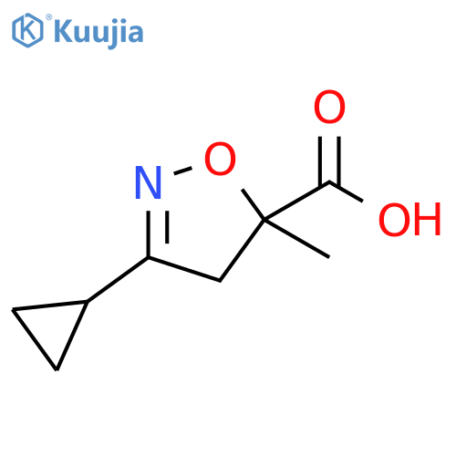 3-cyclopropyl-5-methyl-4,5-dihydro-1,2-oxazole-5-carboxylic acid structure