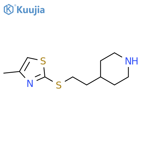 4-{2-(4-methyl-1,3-thiazol-2-yl)sulfanylethyl}piperidine structure