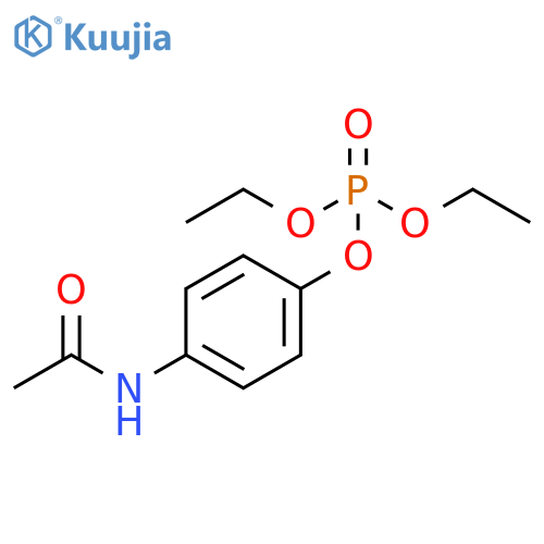 Phosphoric acid, 4-(acetylamino)phenyl diethyl ester structure