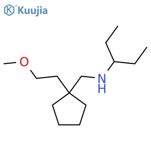 {[1-(2-Methoxyethyl)cyclopentyl]methyl}(pentan-3-yl)amine structure