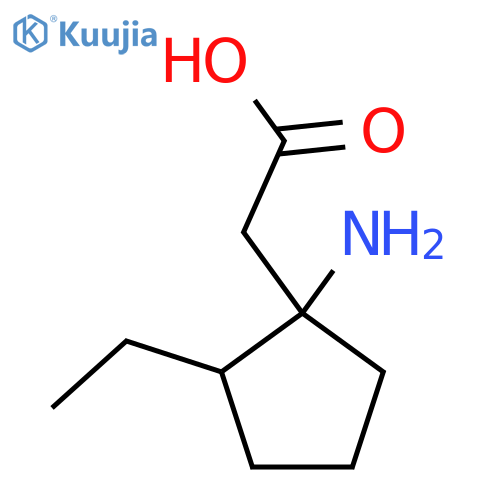 2-(1-Amino-2-ethylcyclopentyl)acetic acid structure