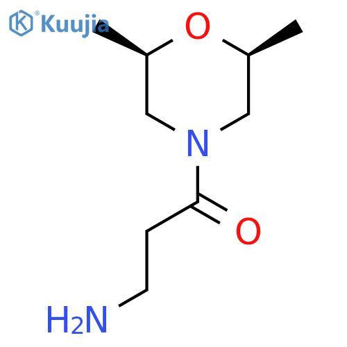 3-amino-1-[(2R,6S)-2,6-dimethylmorpholin-4-yl]propan-1-one structure