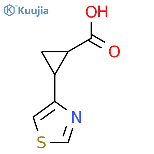 2-(1,3-thiazol-4-yl)cyclopropane-1-carboxylic acid structure
