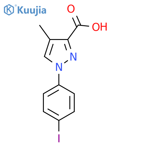 1-(4-iodophenyl)-4-methyl-1H-pyrazole-3-carboxylic acid structure